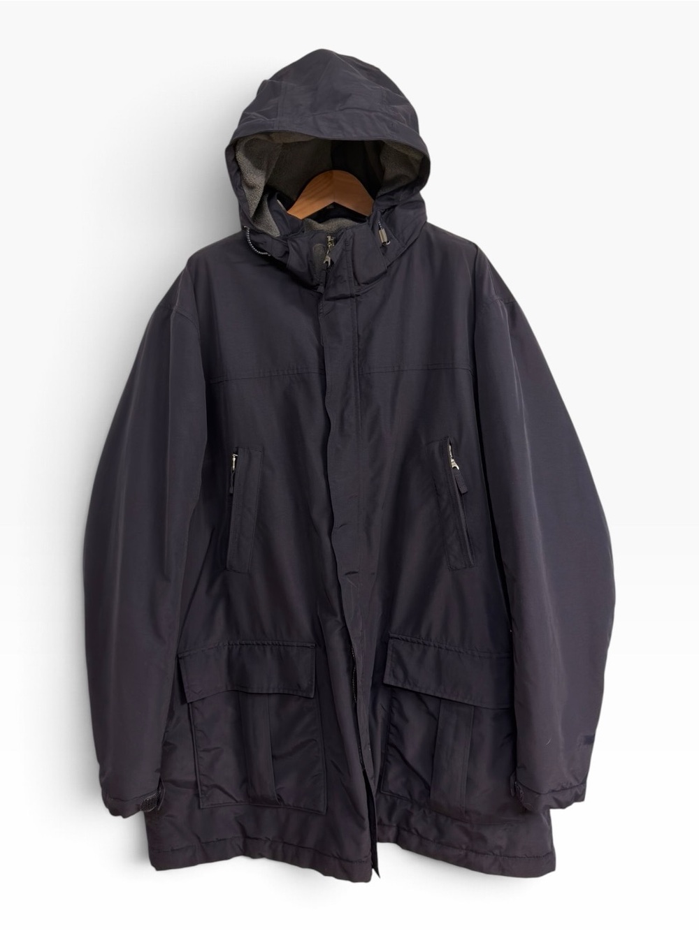 Lands’ End The Squall Parka Men’s XXL Navy Waterproof Fleece Lined Winter Jacket - Picture 1 of 11